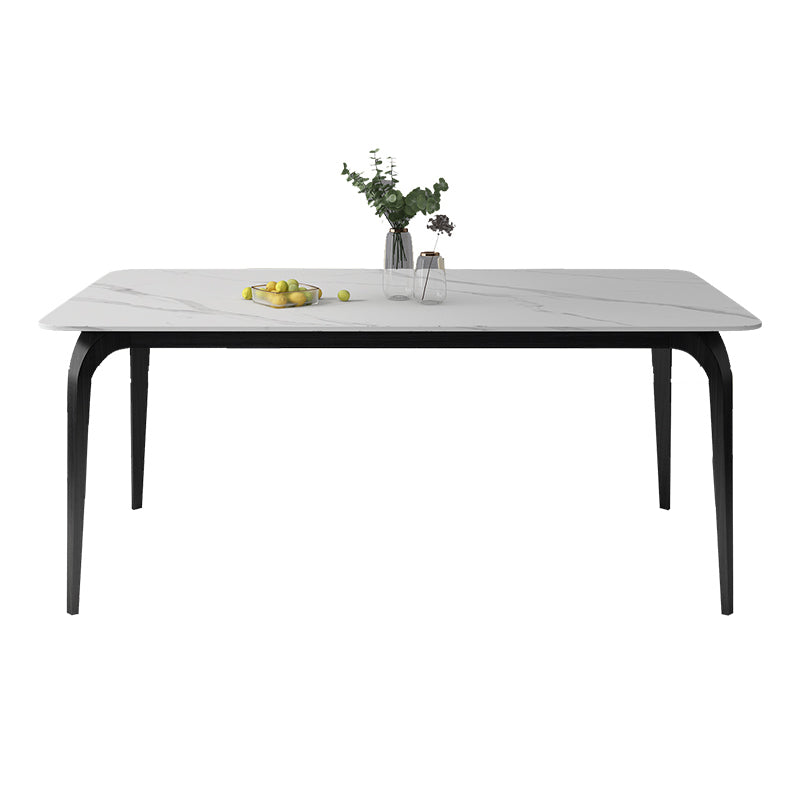 Rectangle Shape Industrial Dining Table Fixed Table with Sintered Stone