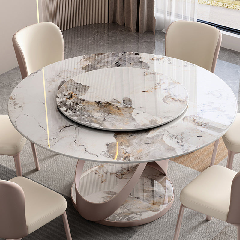 Modern Sintered Stone Dining Table Pedestal Casual Dining Table