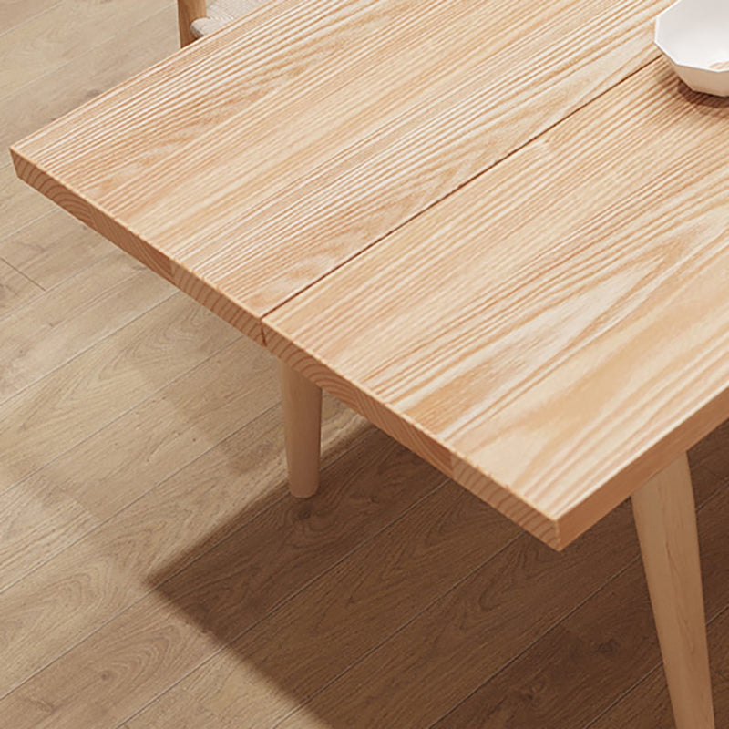 Modern Solid Wood Dining Room Collection Rectangle Tripod Dining Table in Natural