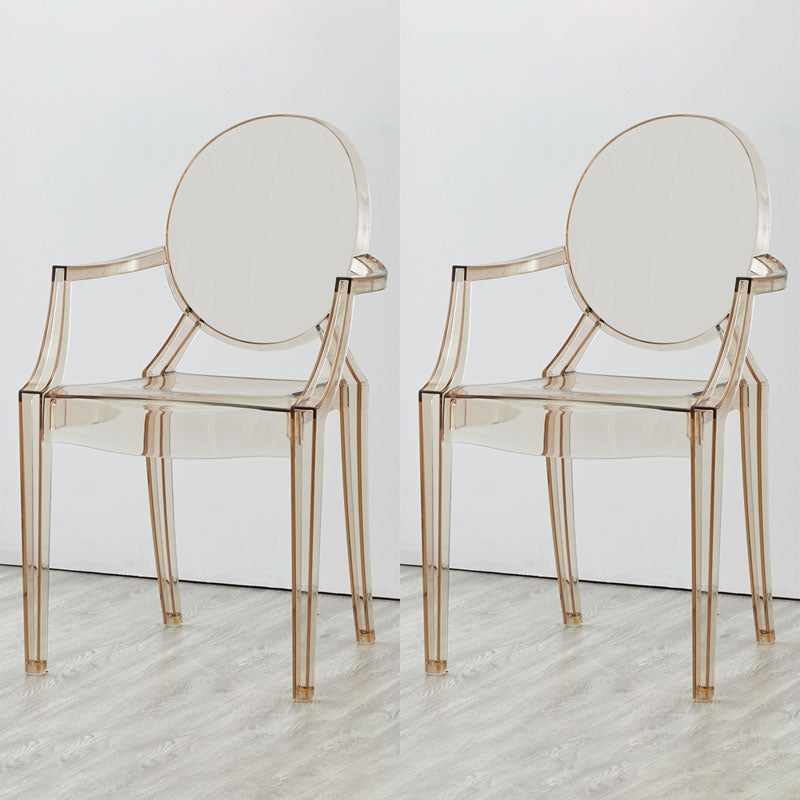 Scandinavian Design Arm Plastic Side Chair Open Back Side Chair