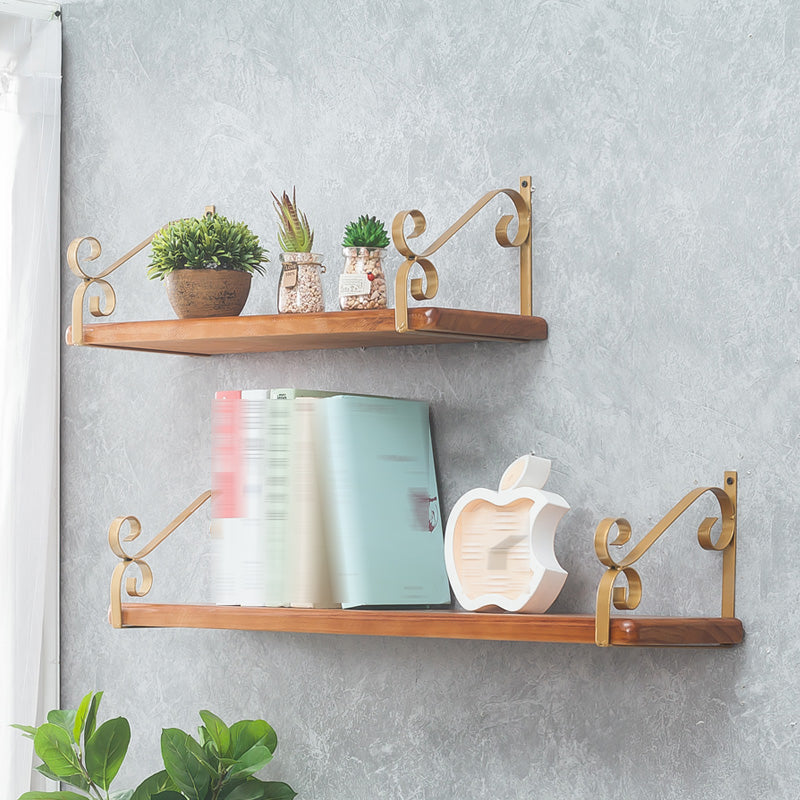 Modern Style Wooden Bookshelf Wall Mounted Shelf Bookcase for Home