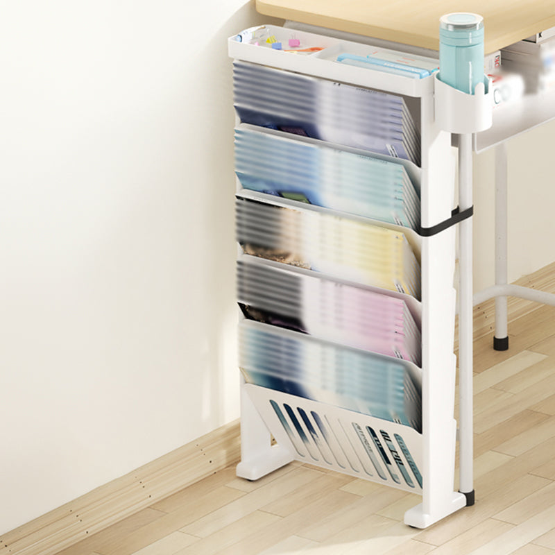 Libreria a 5 scaffali per la scala in plastica contemporanea scaffale di libri