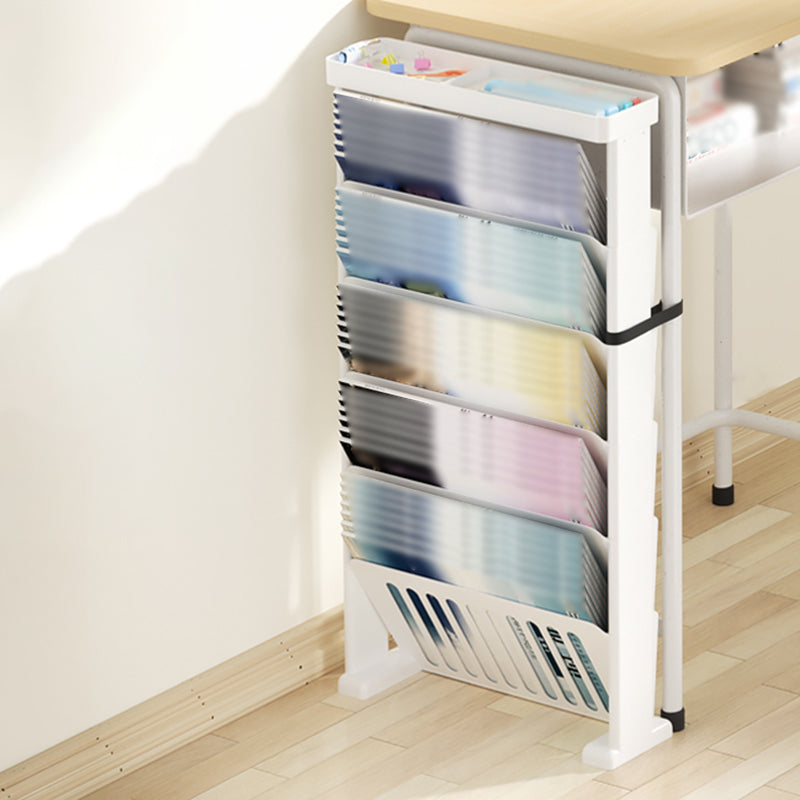 Libreria a 5 scaffali per la scala in plastica contemporanea scaffale di libri