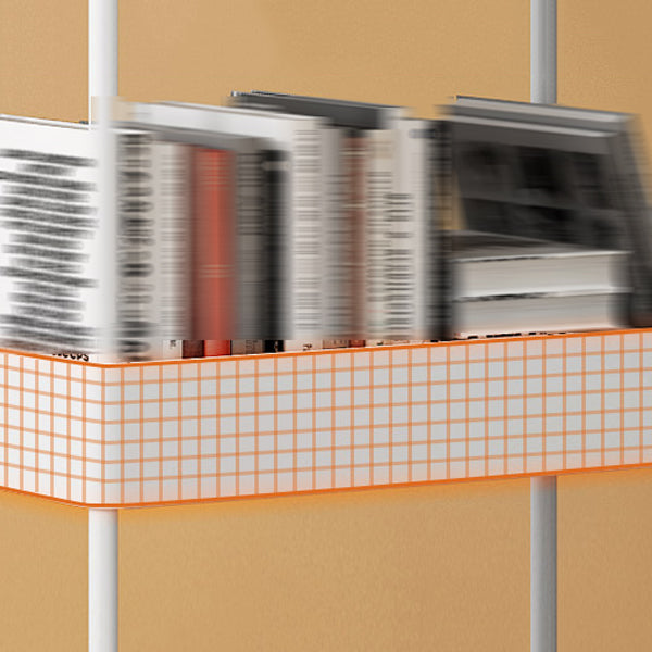 Modern Style Bookshelf Open Shelf Bookcase with Caster Wheels