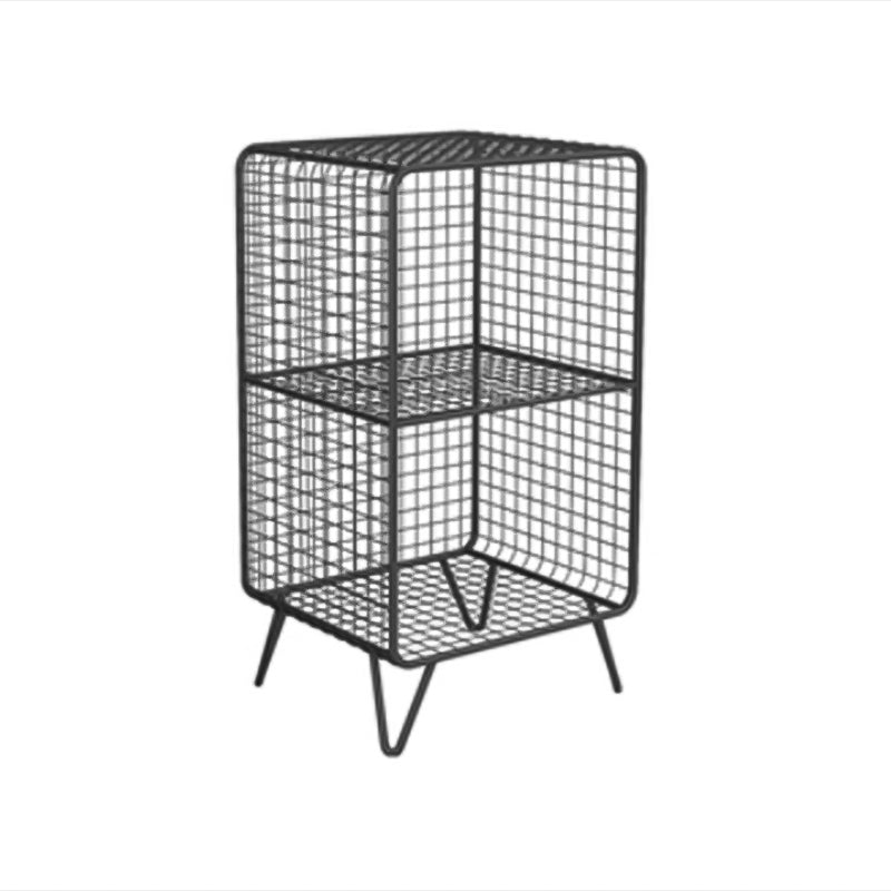 Metal Standard Bookcase Contemporary Style Closed Back Bookcase