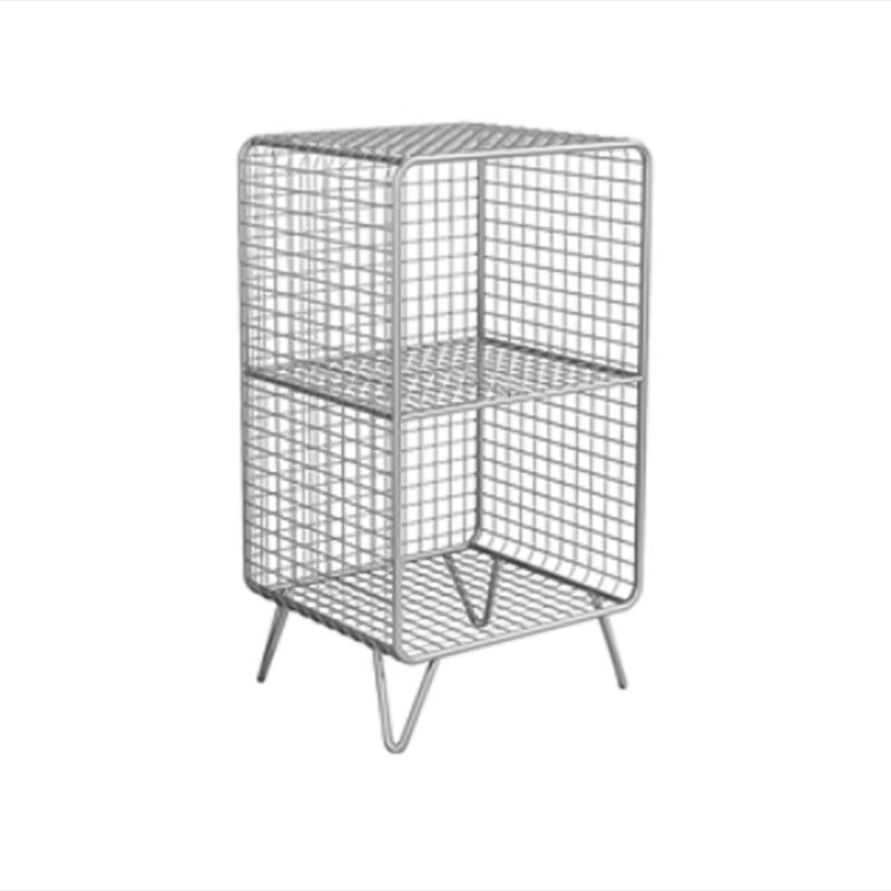 Metal Standard Bookcase Contemporary Style Closed Back Bookcase