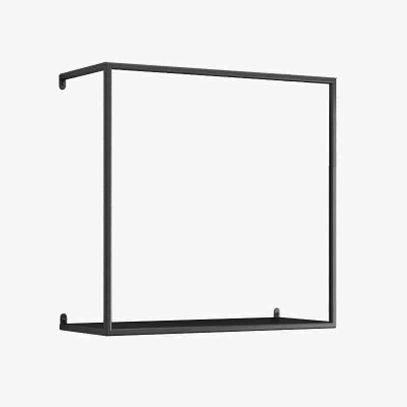 Iron Closed Back Bookshelf Gold and Black Industrial Wall Unit Bookshelf