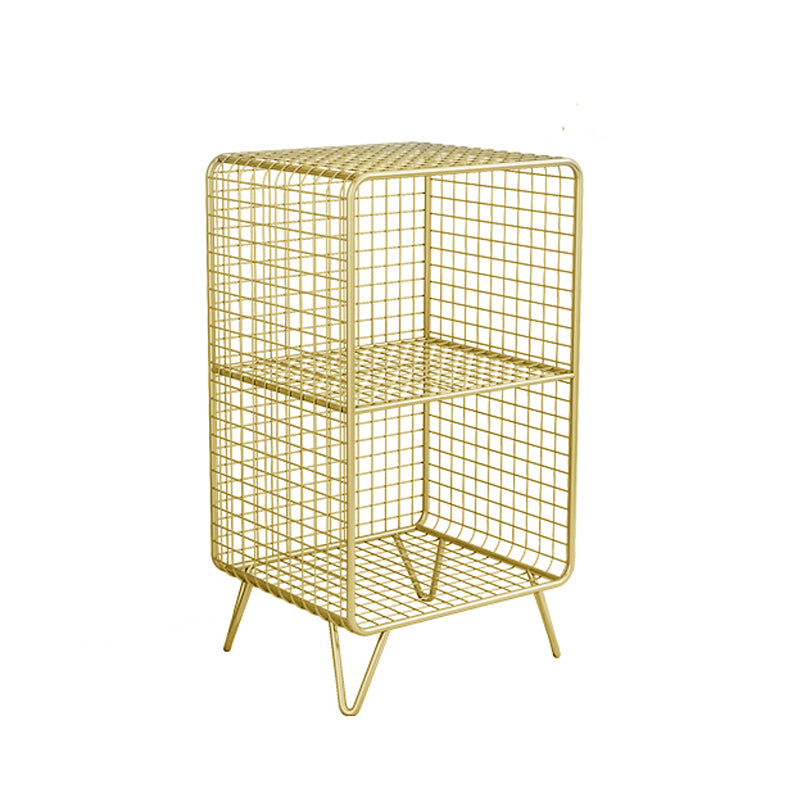 Modern Style Metal Bookshelf Closed Back Bookcase for Home and Office