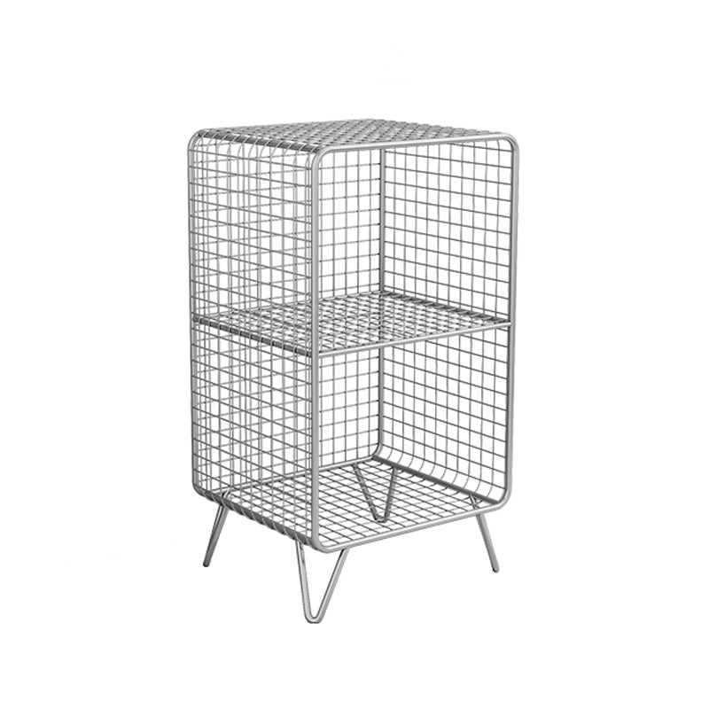 Modern Style Metal Bookshelf Closed Back Bookcase for Home and Office