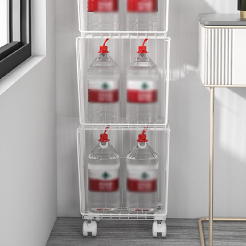 Contemporary Style Geometric Bookcase Metal Closed Back Bookcase