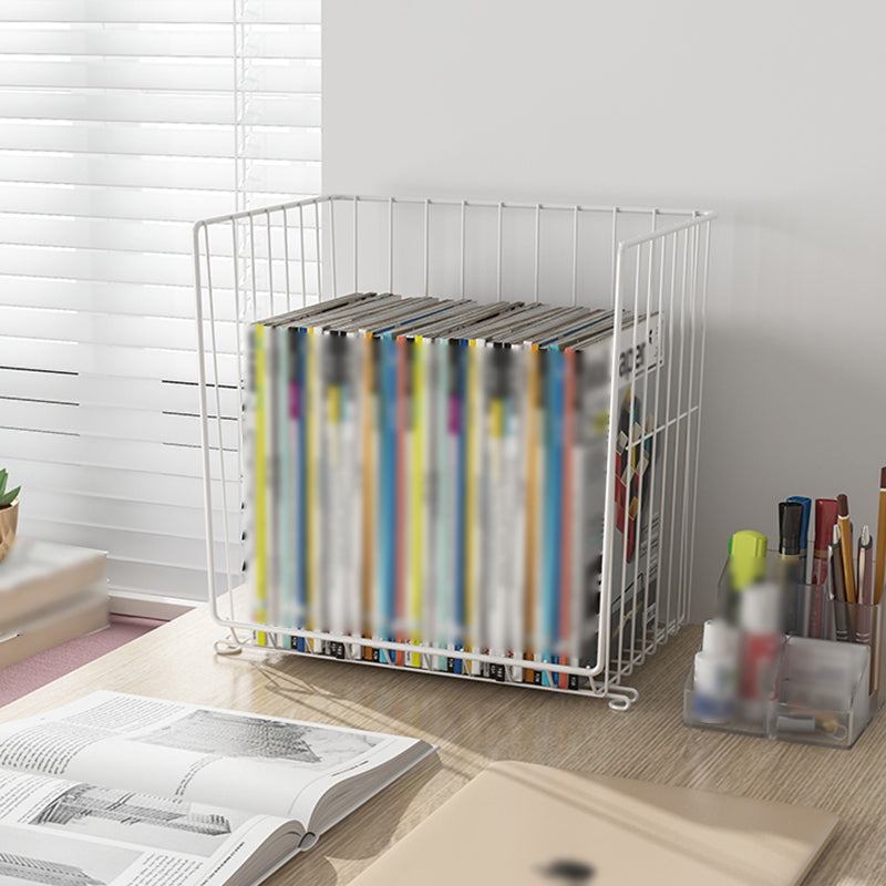 Contemporary Style Geometric Bookcase Metal Closed Back Bookcase