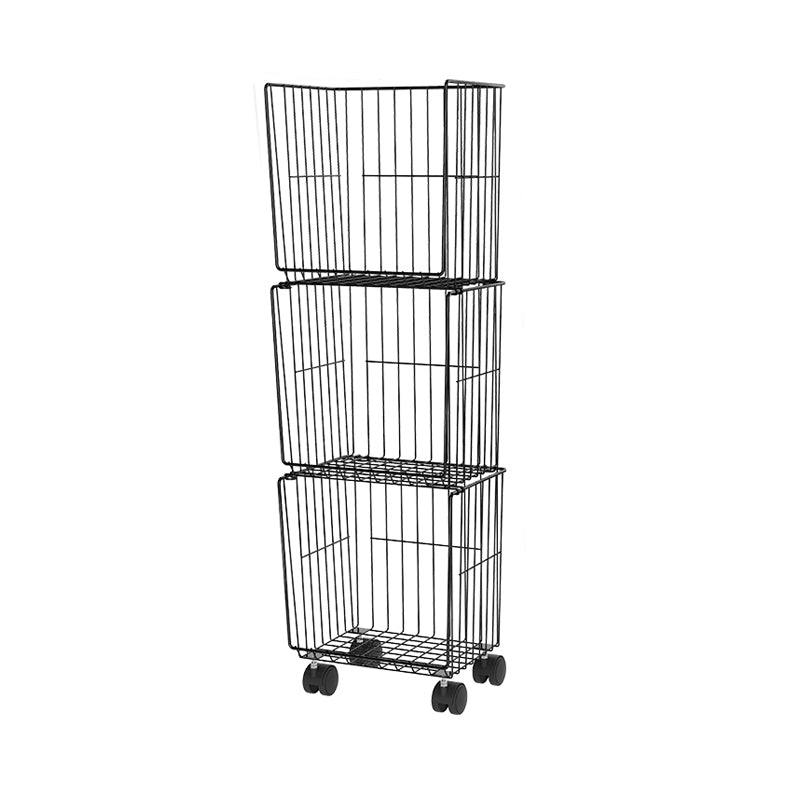 Modern Geometric Bookcase Metal Closed Back Bookcase for Home Office