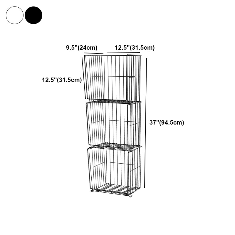 Modern Geometric Bookcase Metal Closed Back Bookcase for Home Office