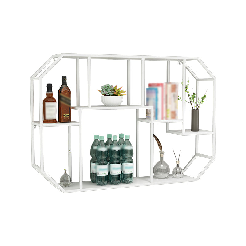 Iron Contemporary Wall Unit Bookshelf 4/5/6-Shelf Closed Back Bookshelf