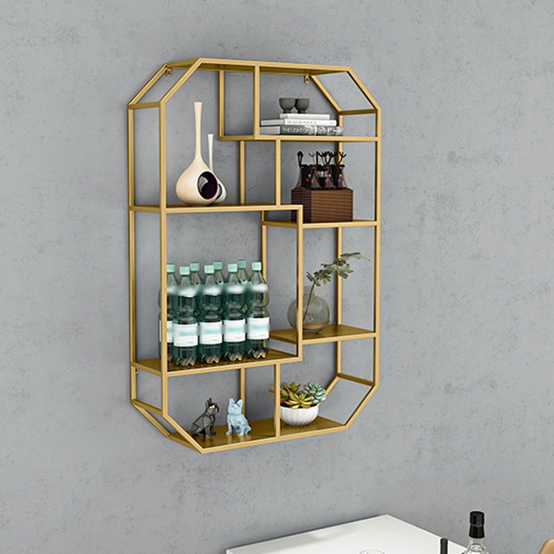 Iron Contemporary Wall Unit Bookshelf 4/5/6-Shelf Closed Back Bookshelf