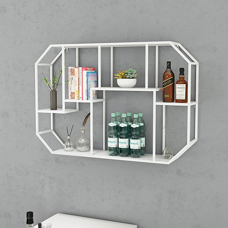 Iron Contemporary Wall Unit Bookshelf 4/5/6-Shelf Closed Back Bookshelf