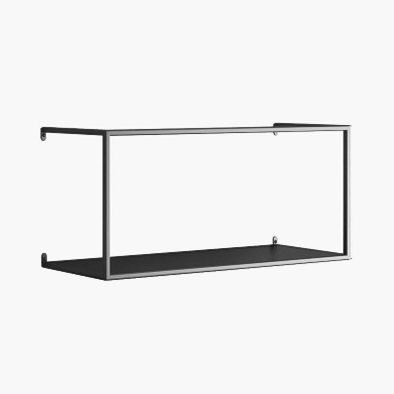 Gold/Black Wall Mounted Bookshelf Iron Modern Closed Back Shelf