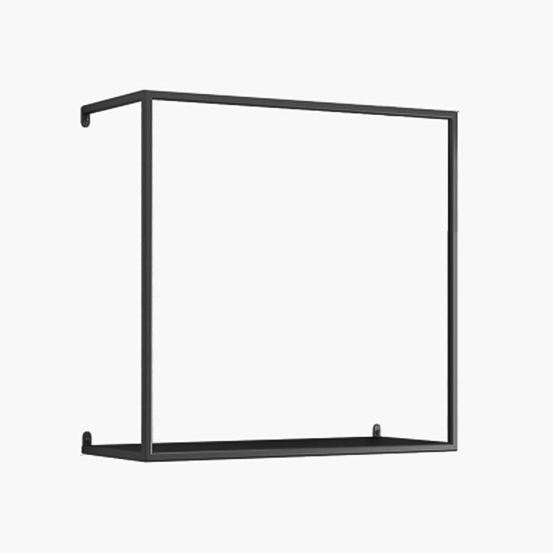 Gold/Black Wall Mounted Bookshelf Iron Modern Closed Back Shelf