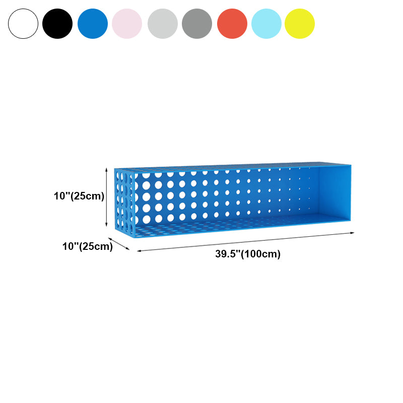 Scaffale orizzontale in ferro per unità murale contemporanea, 39,4 "l x 9,8" w x 9,8 "h