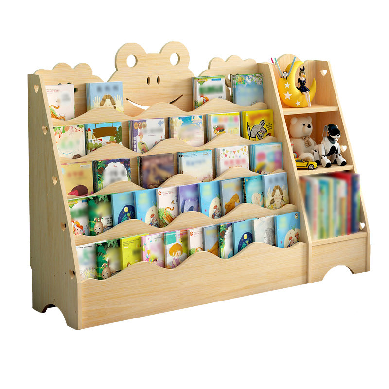 Ladder Bookcase Solid Wood Contemporary Style Bookshelf for Study Room
