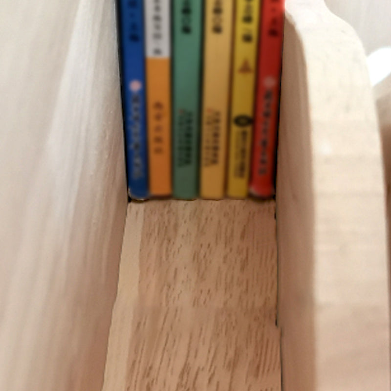 Ladder Bookcase Solid Wood Contemporary Style Bookshelf for Study Room