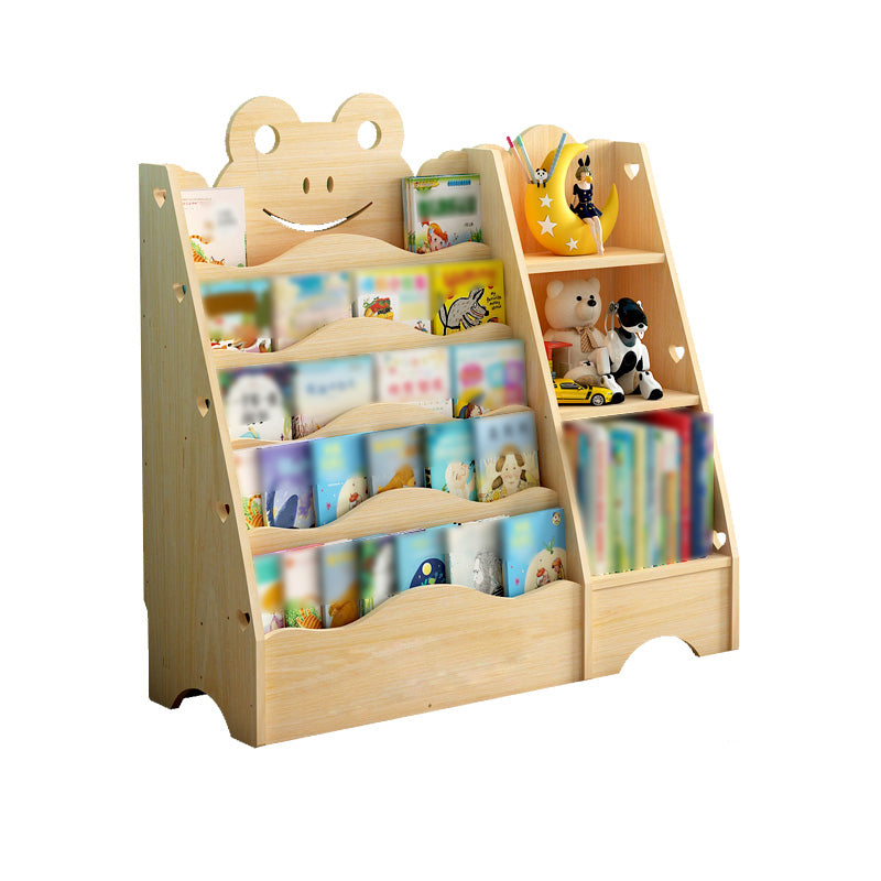 Ladder Bookcase Solid Wood Contemporary Style Bookshelf for Study Room