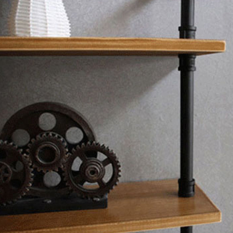 Wall Mounted Bookcase Industrial Metal Floating Shelf for Study Room