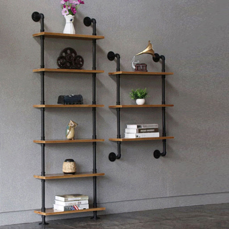 Wall Mounted Bookcase Industrial Metal Floating Shelf for Study Room