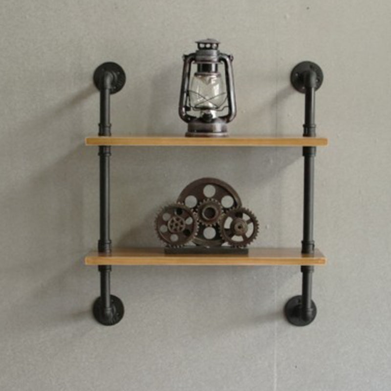 Wall Mounted Bookcase Industrial Metal Floating Shelf for Study Room