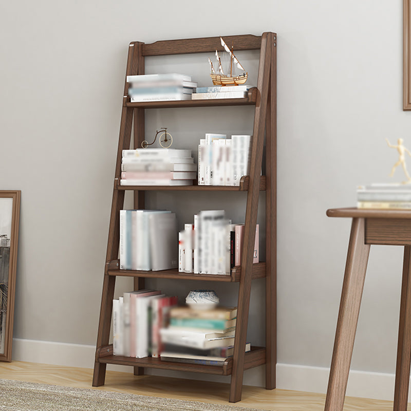 Modern Style Ladder Bookshelf Massivholzregal Bücherregal für Zuhause