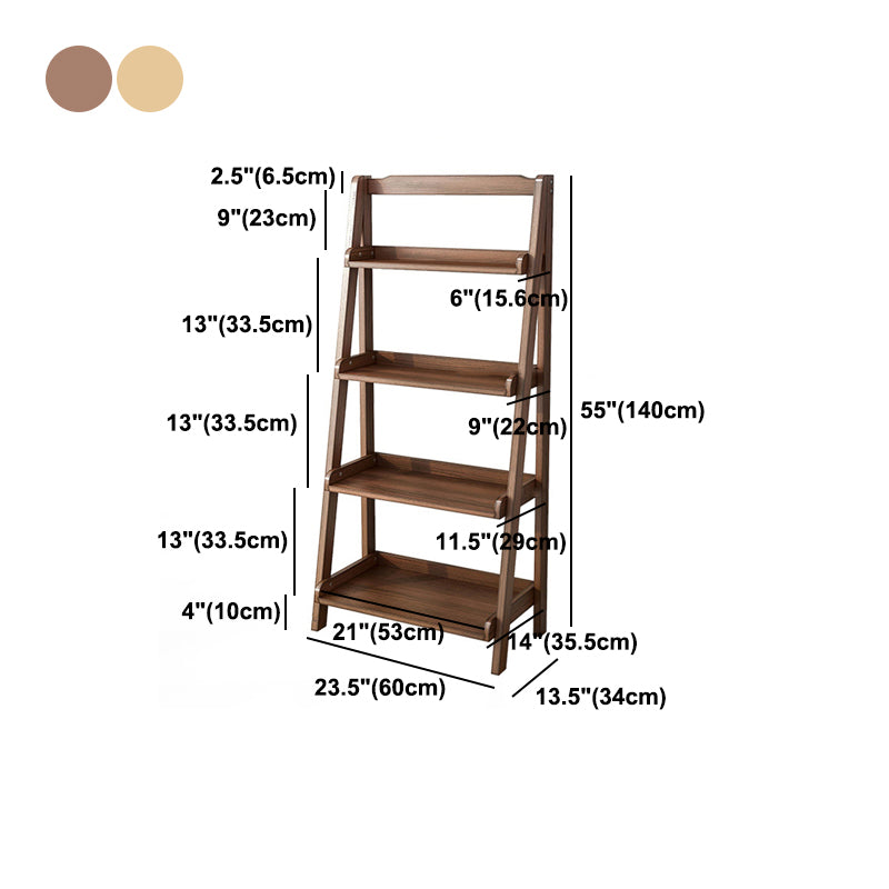 Modern Style Ladder Bookshelf Massivholzregal Bücherregal für Zuhause