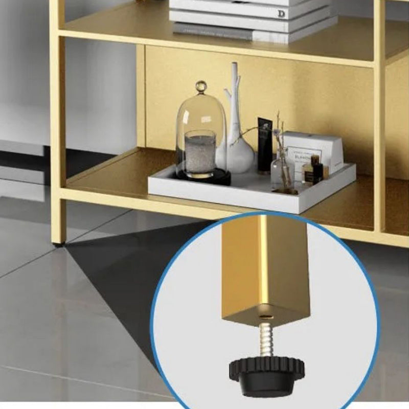 Open Etagere Bookcase Modern Style Shelf Bookcase with Metal Material