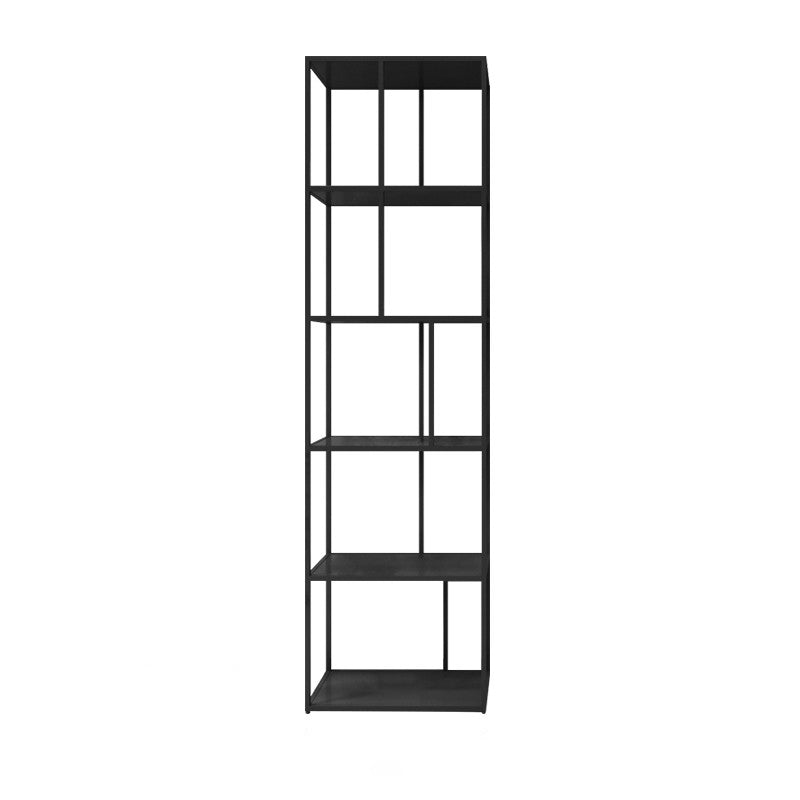 Industrial Style Metal Etagere Bookcase with Rectangular Shelves Bookcase