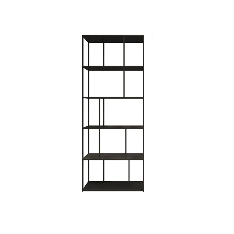 Industrial Style Metal Etagere Bookcase with Rectangular Shelves Bookcase