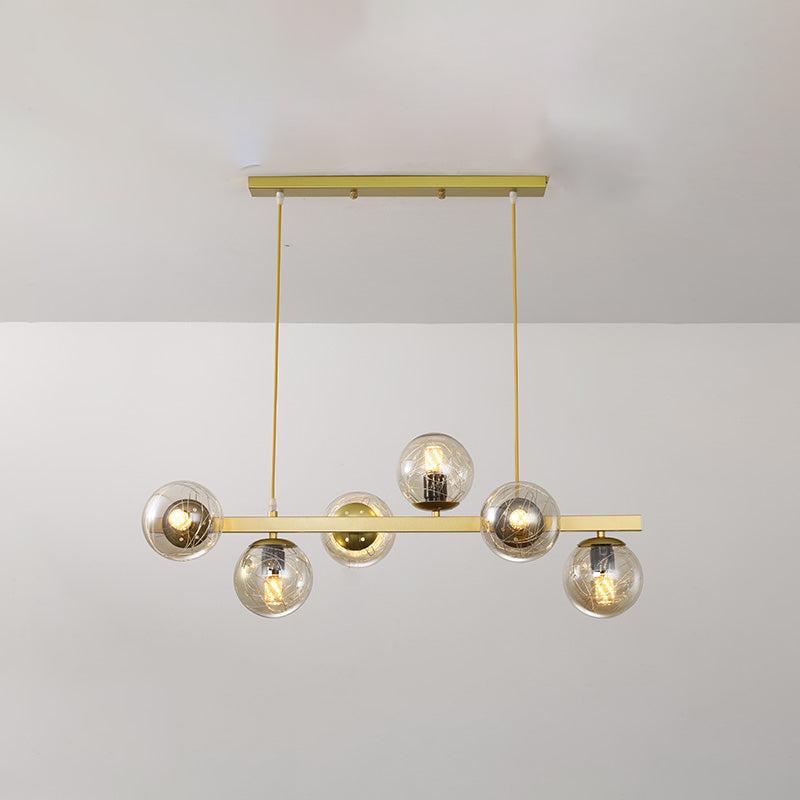 Globe Island Lights Modernes Multi-Head-Restaurant Hanging Anhängerlampen mit Glasschatten