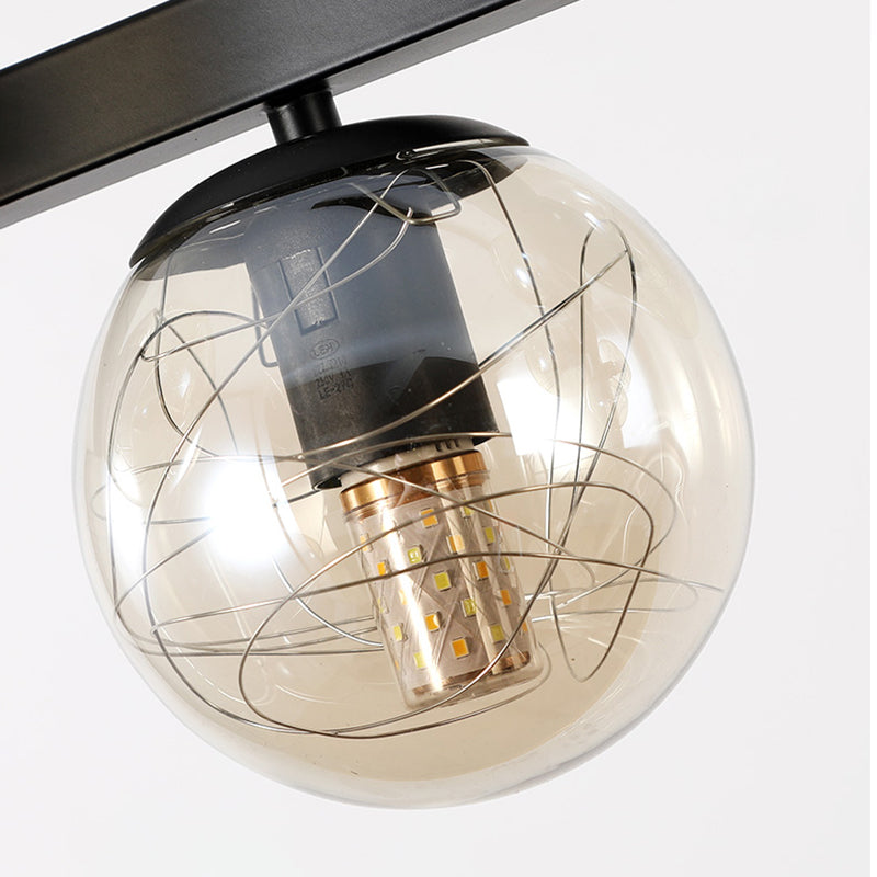 Globe Island Lights Modern Multi-Head Restaurant Hangende hanglampen met glazen schaduw