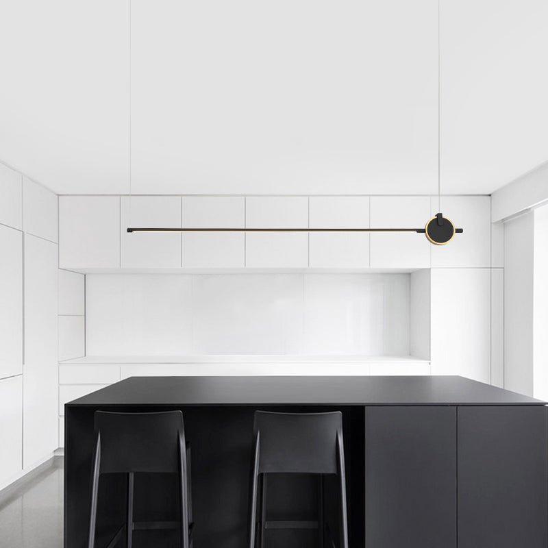 Éclairage d'éclairage à île moderne 1 Light Suspension LED de restaurant Light avec une teinte acrylique