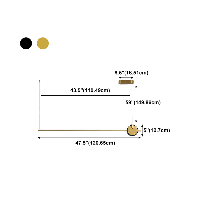 Éclairage d'éclairage à île moderne 1 Light Suspension LED de restaurant Light avec une teinte acrylique