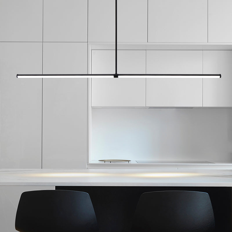 Estilo moderno lineal colgante de metal ligero 1 luz colgante de colgante