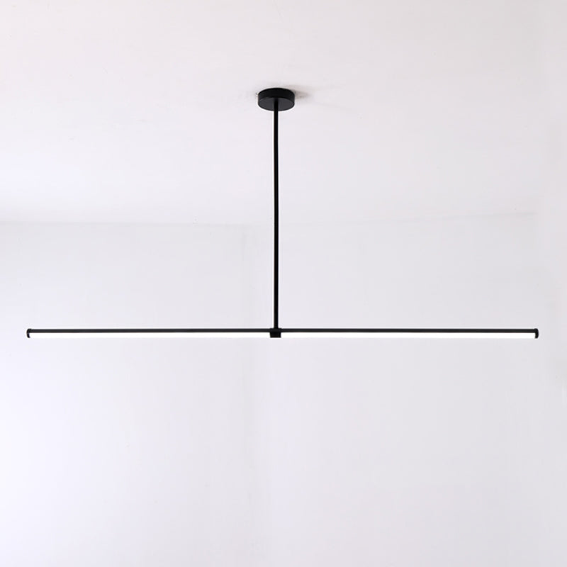 Estilo moderno lineal colgante de metal ligero 1 luz colgante de colgante