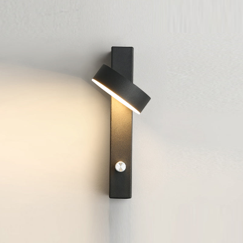 Modern Aluminum Rotatable Wall Light Geometric 8.5" High LED Wall Sconce for Bedroom