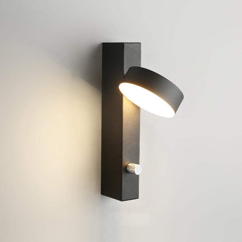 Modern Aluminum Rotatable Wall Light Geometric 8.5" High LED Wall Sconce for Bedroom