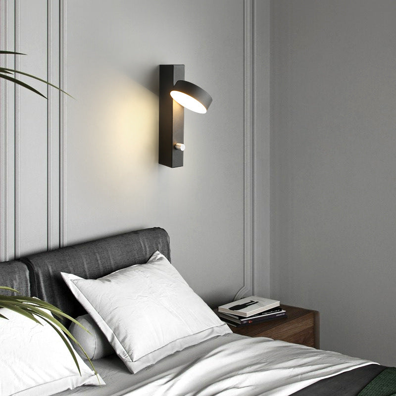 Modern Aluminum Rotatable Wall Light Geometric 8.5" High LED Wall Sconce for Bedroom