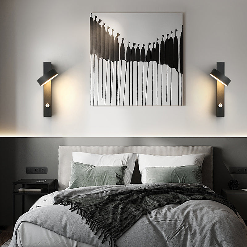 Modern Aluminum Rotatable Wall Light Geometric 8.5" High LED Wall Sconce for Bedroom
