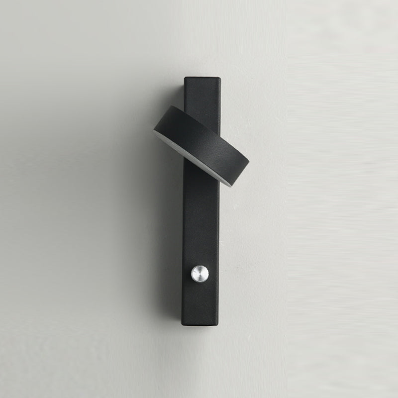 Modern Aluminum Rotatable Wall Light Geometric 8.5" High LED Wall Sconce for Bedroom