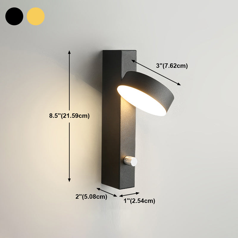 Modern Aluminum Rotatable Wall Light Geometric 8.5" High LED Wall Sconce for Bedroom