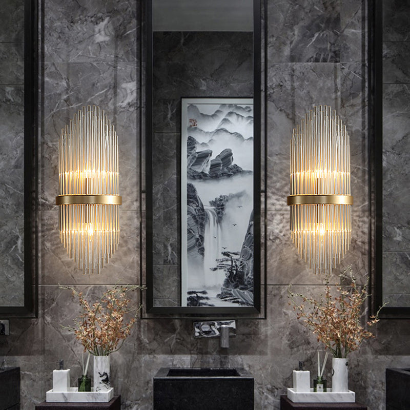 Postmodern Crystal Wall Light Geometric Shape Wall Sconce for Living Room