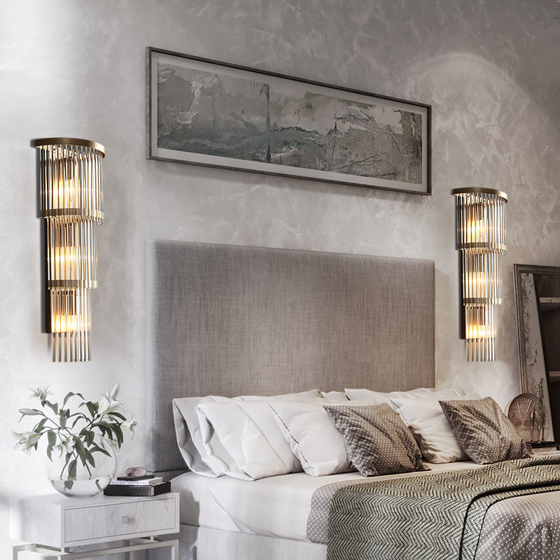 Postmodern Crystal Wall Light Geometric Shape Wall Sconce for Living Room