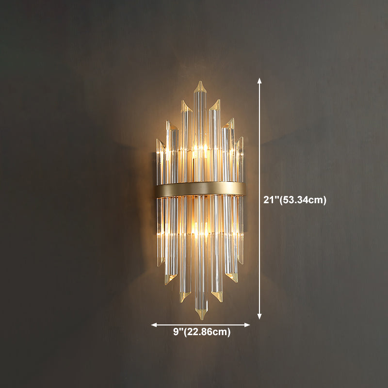 Postmodern Crystal Wall Light Geometric Shape Wall Sconce for Living Room