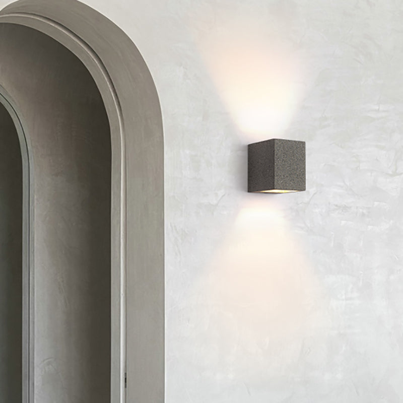 Pallen cúbico Splke Lighting Fixture Concreto Estilo simple Flush Monte Luz de pared
